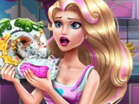 Barbie shop washing games