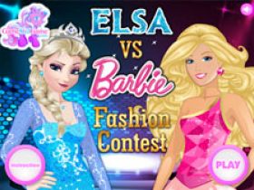 Jogo Elsa vs Barbie Fashion Contest no Jogos 360