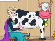 Elsa Milking Cow