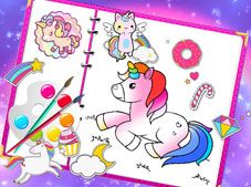 Fabulous Cute Unicorn Coloring Book