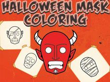 Halloween Mask Coloring Book