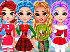 Rainbow Girls Christmas Outfits