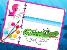 Sea Creatures Coloring Book