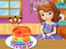 Sofia the First Rainbow Pancake Cooking